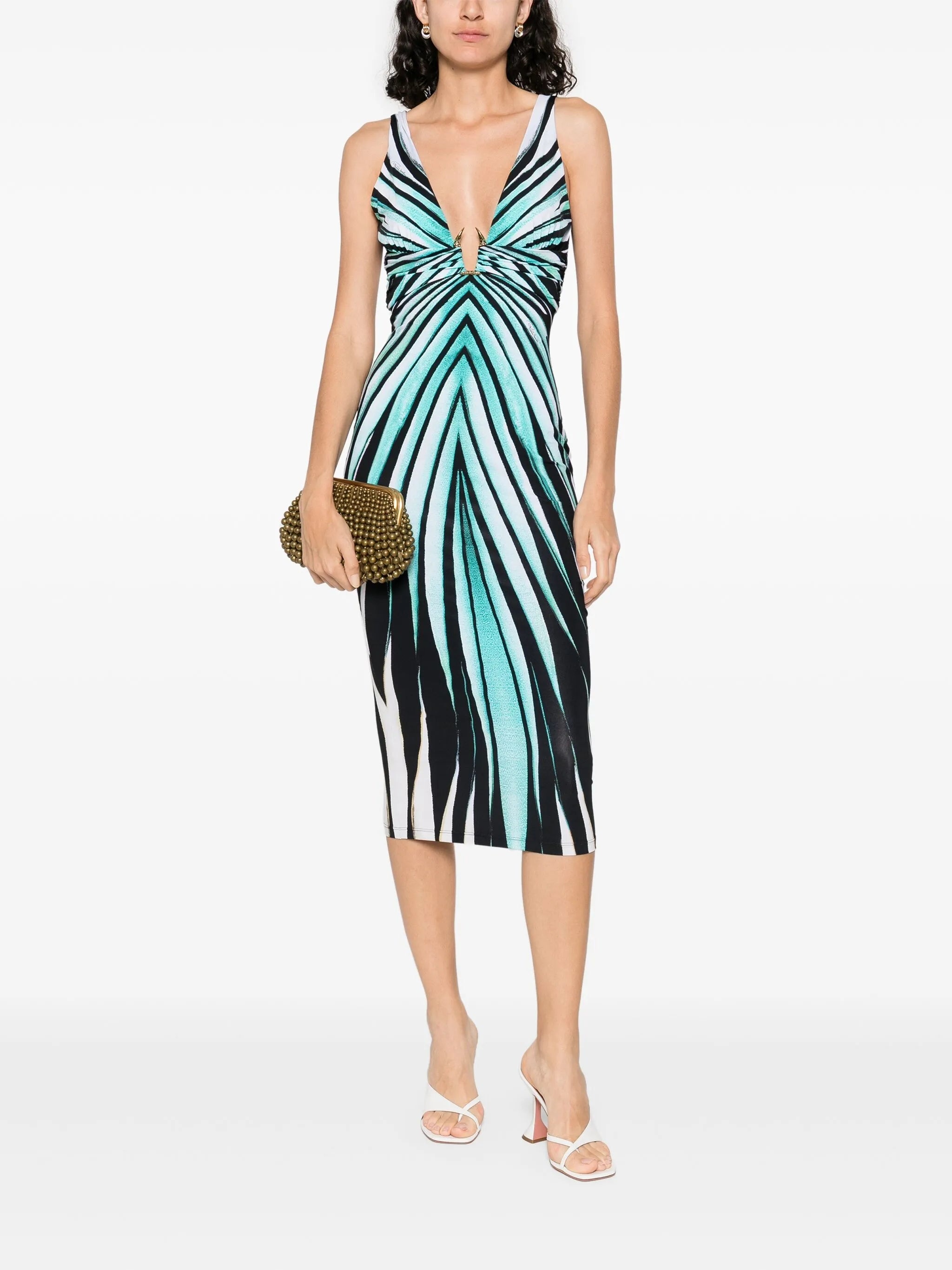 Striped Midi Dress - 2