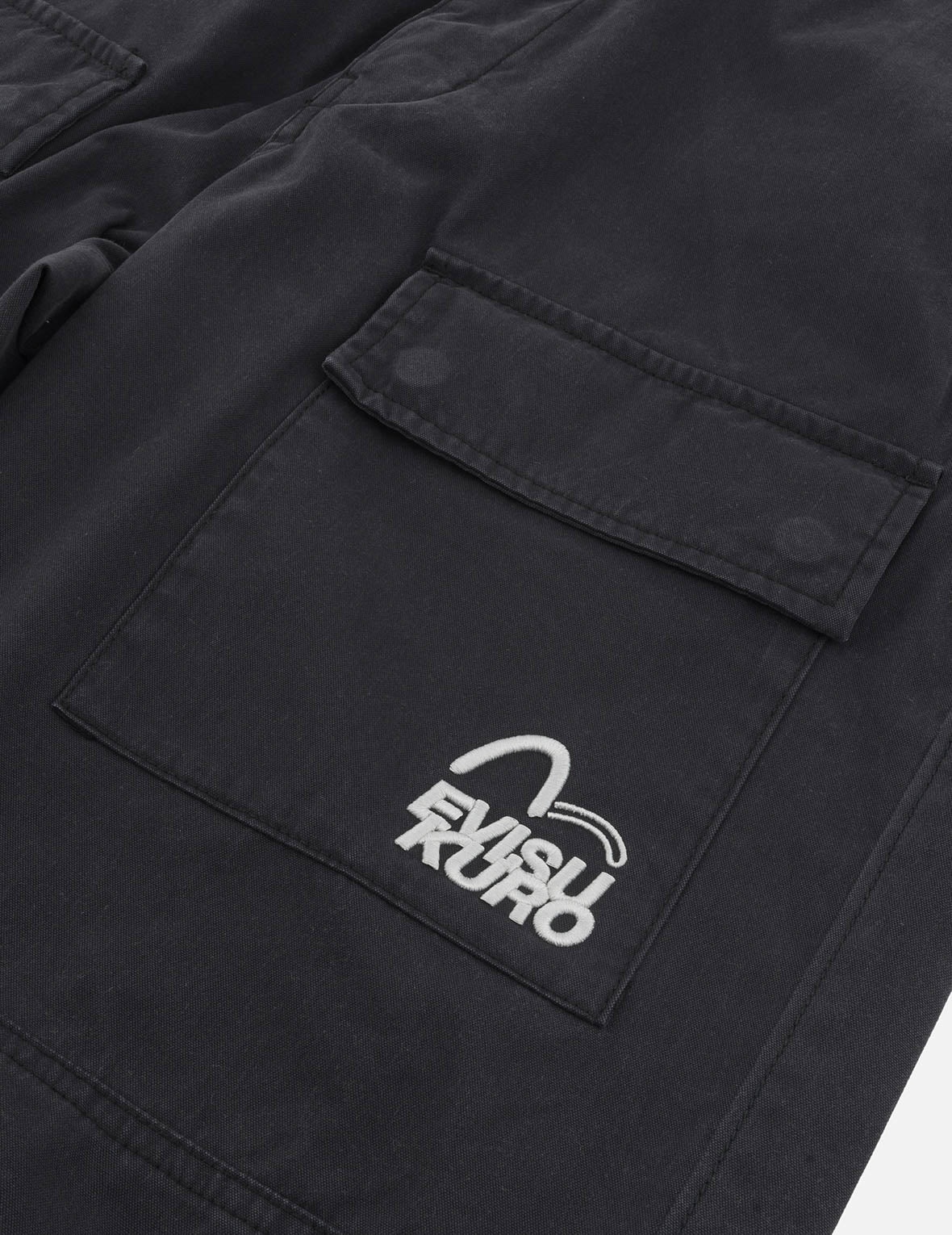Logo and Seagull Embroidery Relax Fit Cargo Pants - 6