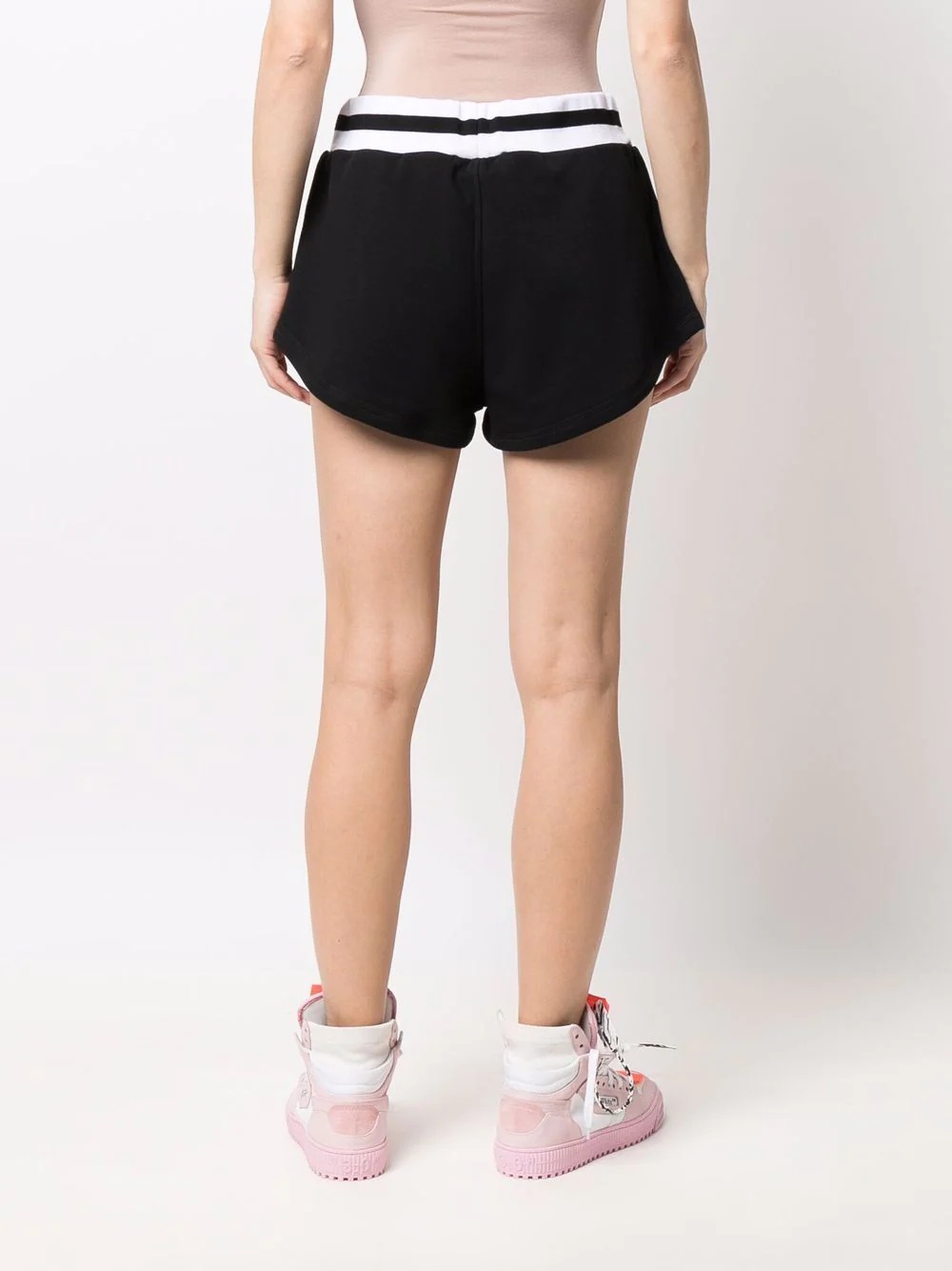 logo-print track shorts - 4