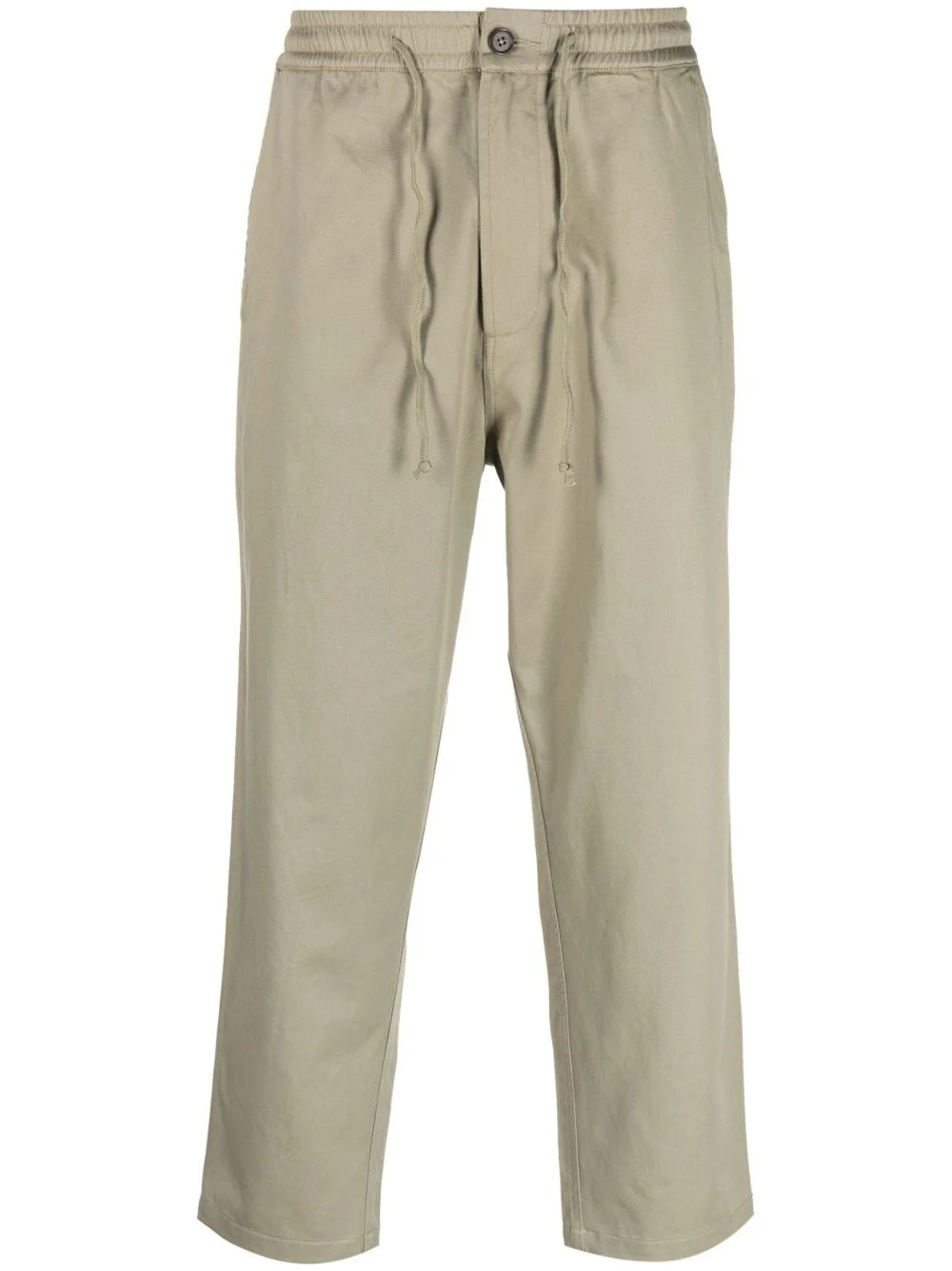drawstring straight trousers - 1