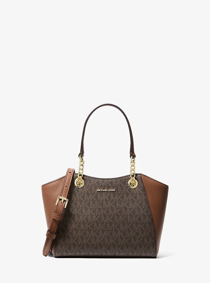 Jet Set Travel Small Signature Logo and Smooth Tote Bag - 1