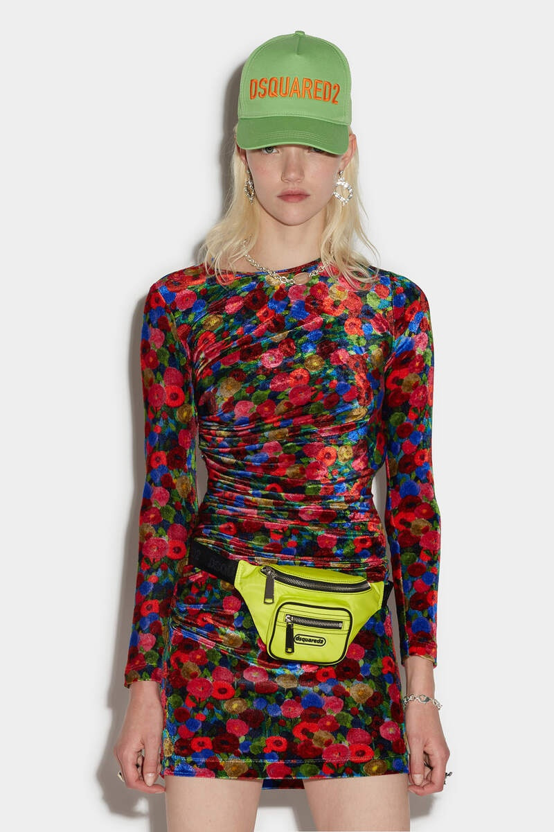 SHIRRED MINI DRESS 3