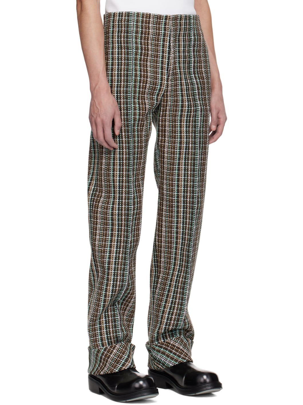 Brown Check Trousers - 2