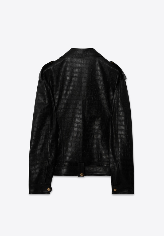 LEATHER JACKET 88 BLACK CROCO - 5