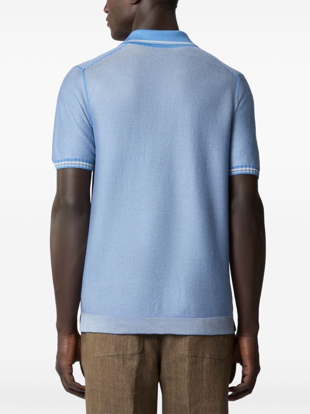 silk polo shirt - 3