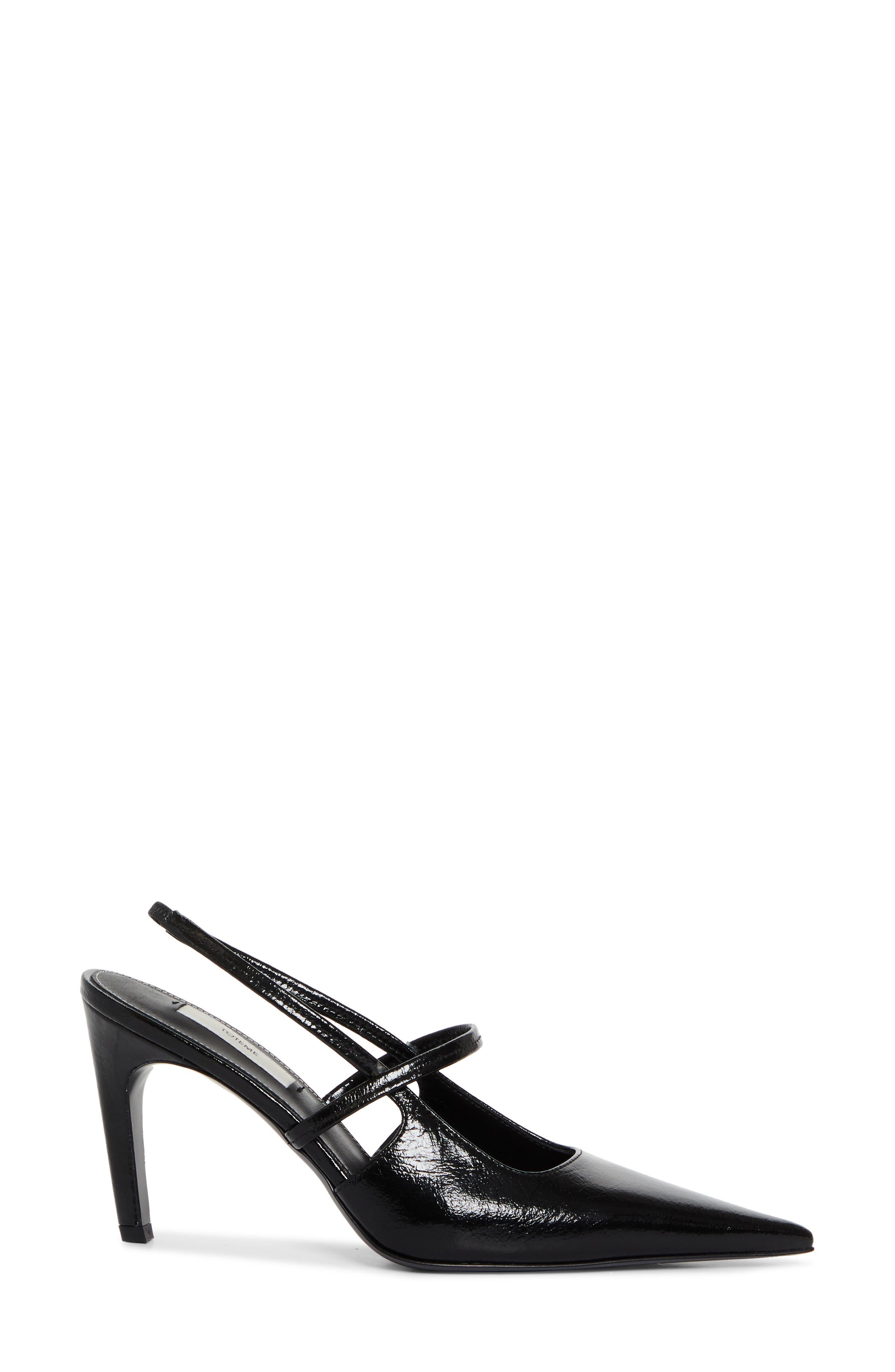 TOTEME Sharp Pointed Toe Slingback Pump in Black at Nordstrom - 3