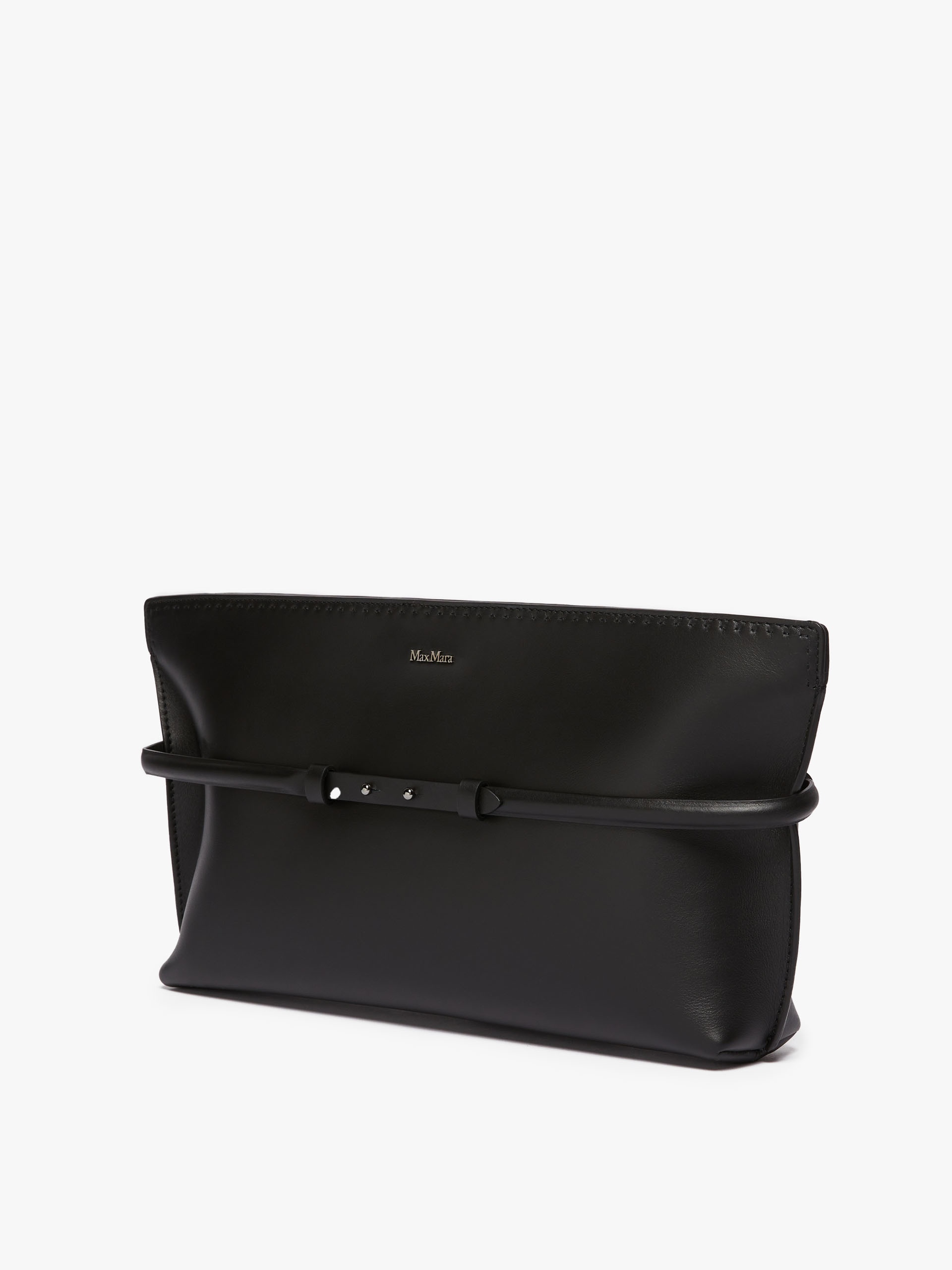 DT★Max Mara★archetipo レザークラッチバッグ Max Mara ARCHETIPO5 Leather Archetipo clutch with wristband