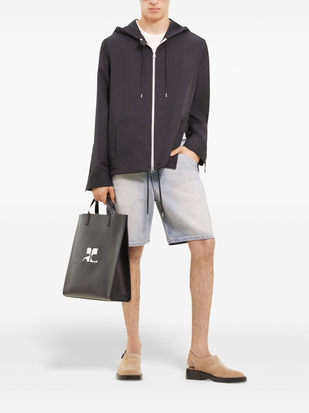 zipped twill jacket - 2