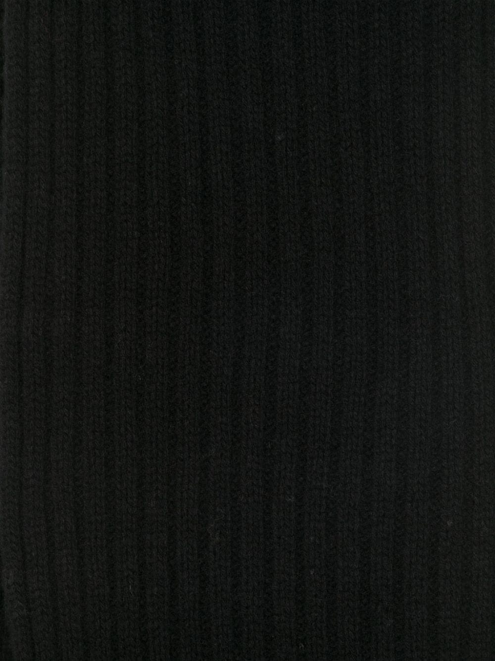logo-patch knit scarf - 2
