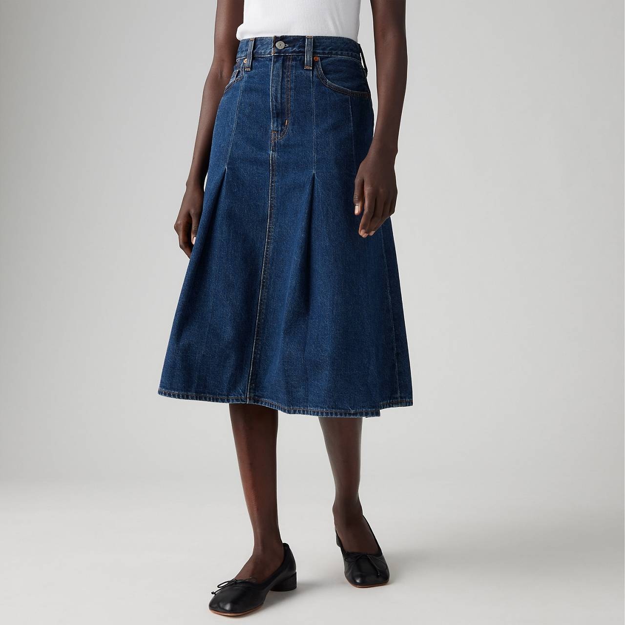 PLEATED MIDI SKIRT - 4
