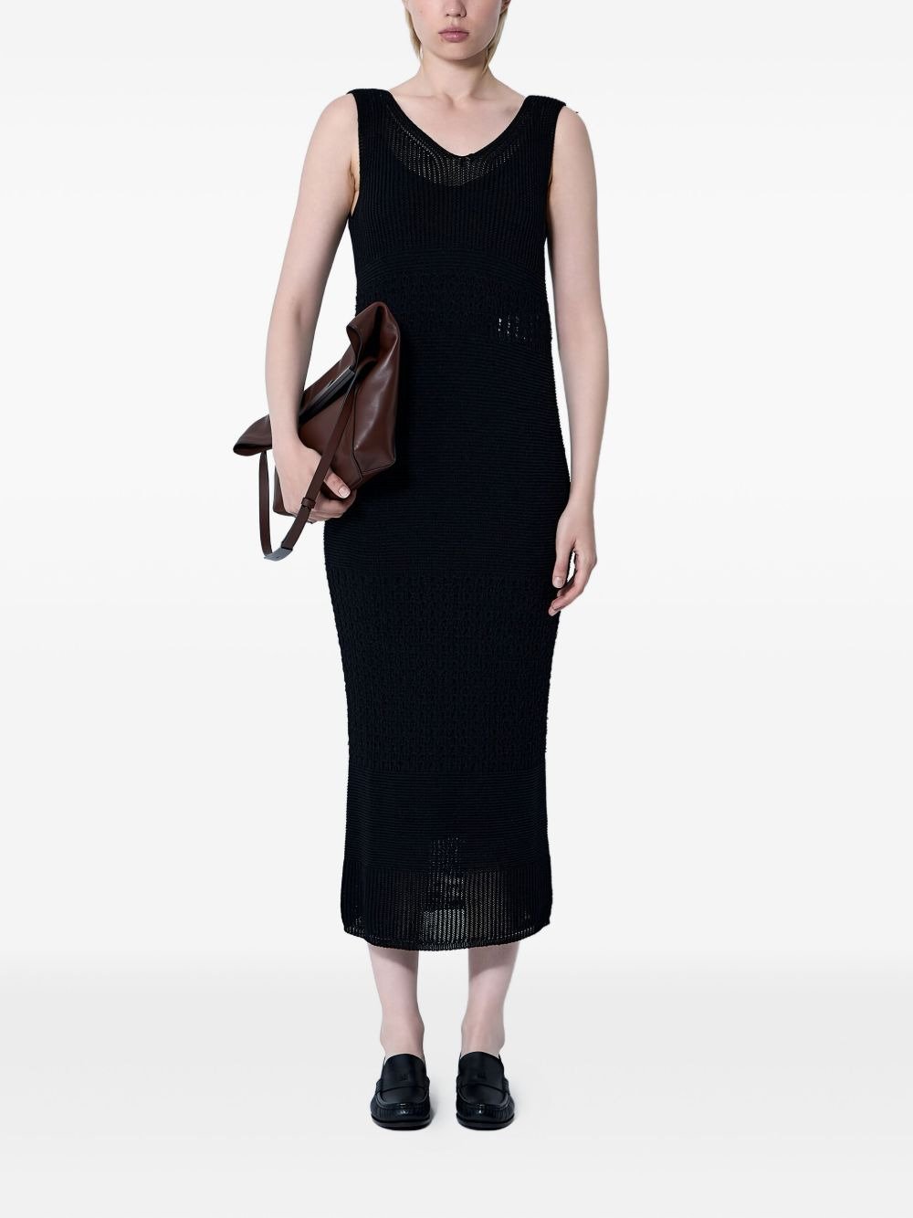 V-neck midi dress - 2