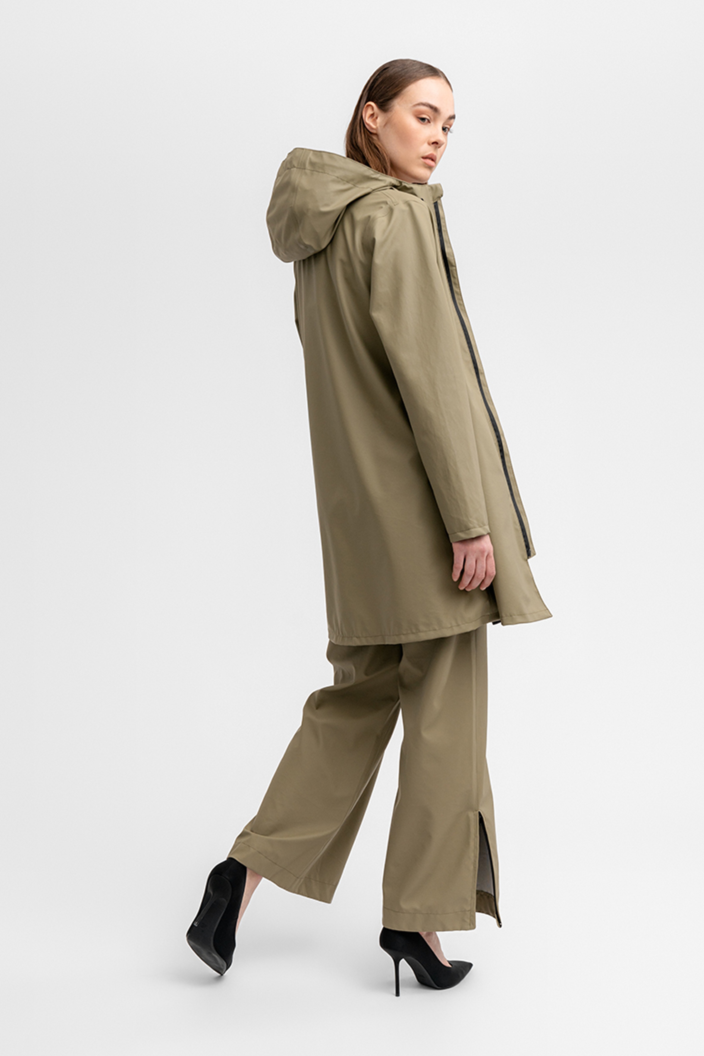 Mosebacke Lightweight Zip Raincoat Aloe - 3