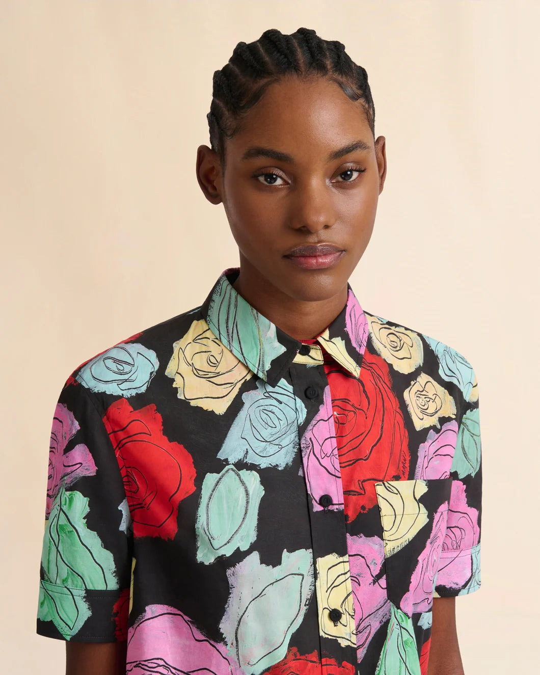 SHORT SLEEVED COTTON POPLIN SHIRT - 4