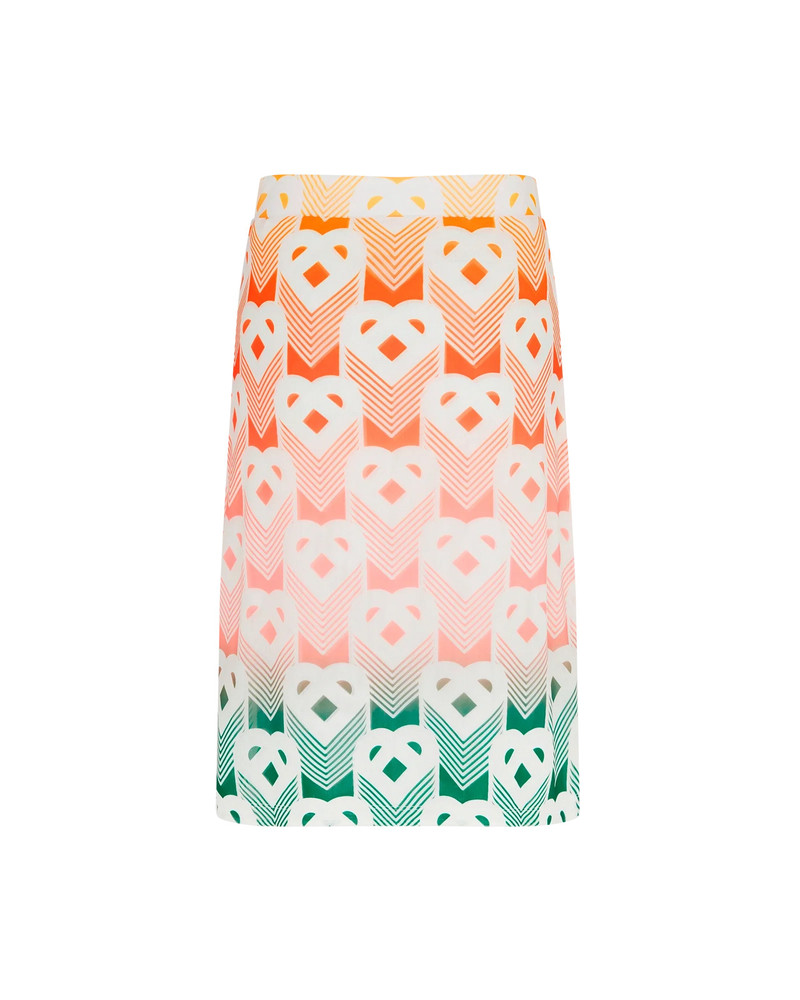 CASABLANCA Gradient Heart Monogram Mesh Skirt outlook