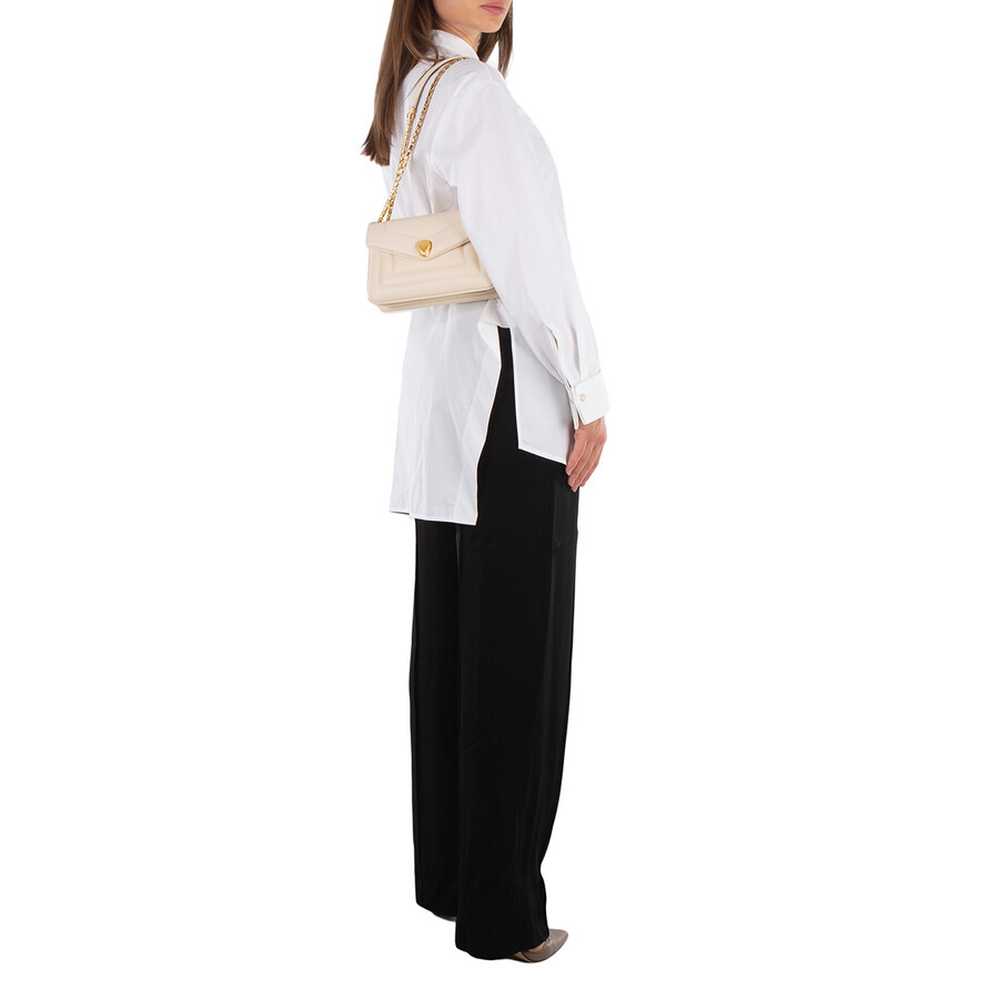 Bvlgari Ivory Serpenti Reverse Leather Shoulder Bag - 3