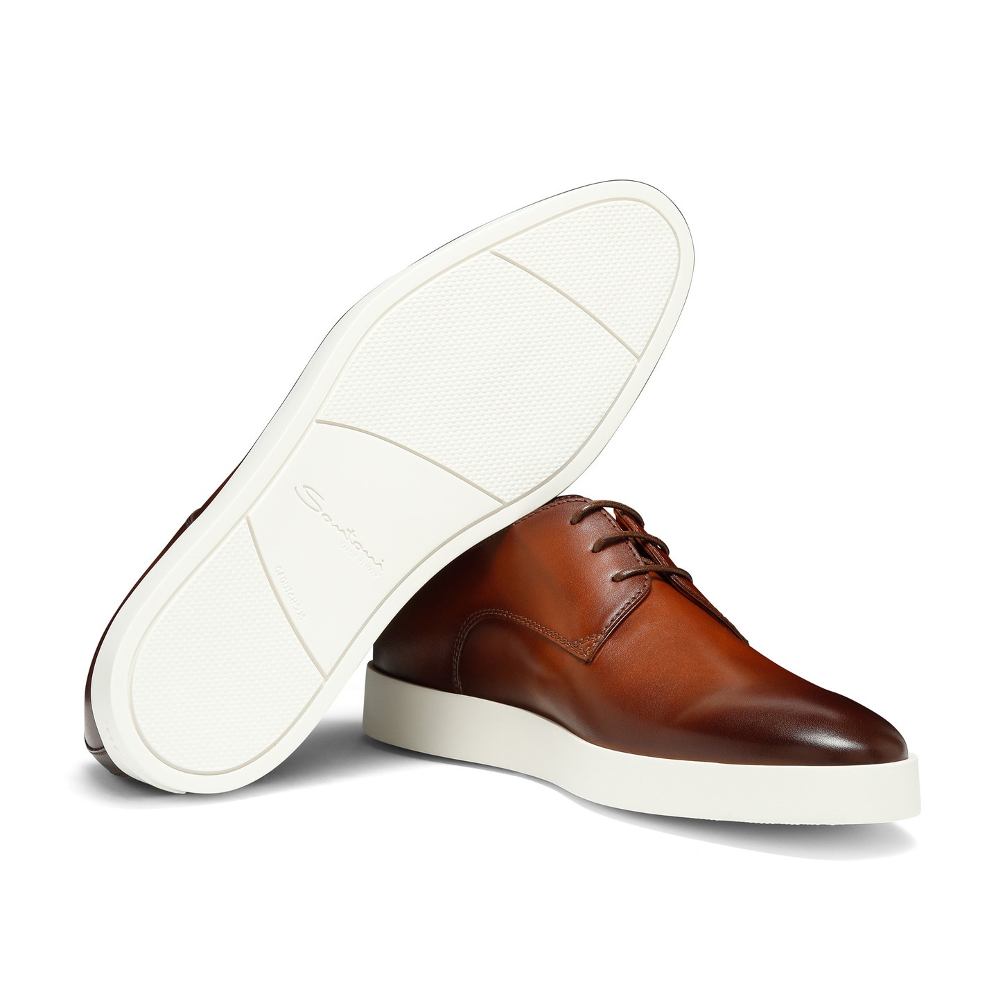 Men's brown leather Derby shoe - 3