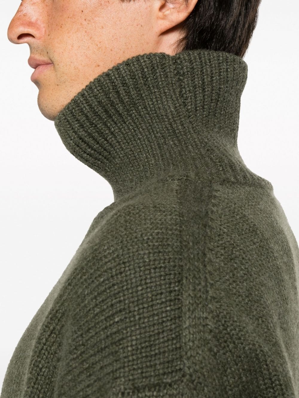 high-neck cashmere jumper - 5
