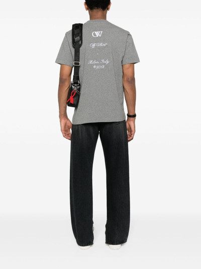 Off-White embroidered-logo cotton T-shirt outlook