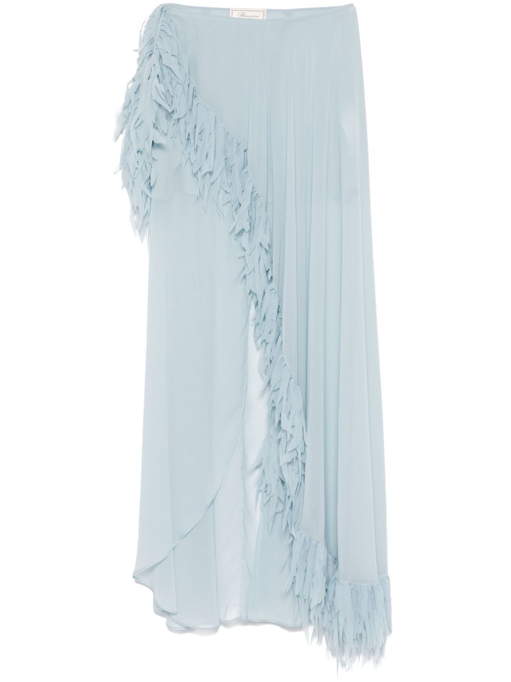 fringed-detail maxi skirt - 1