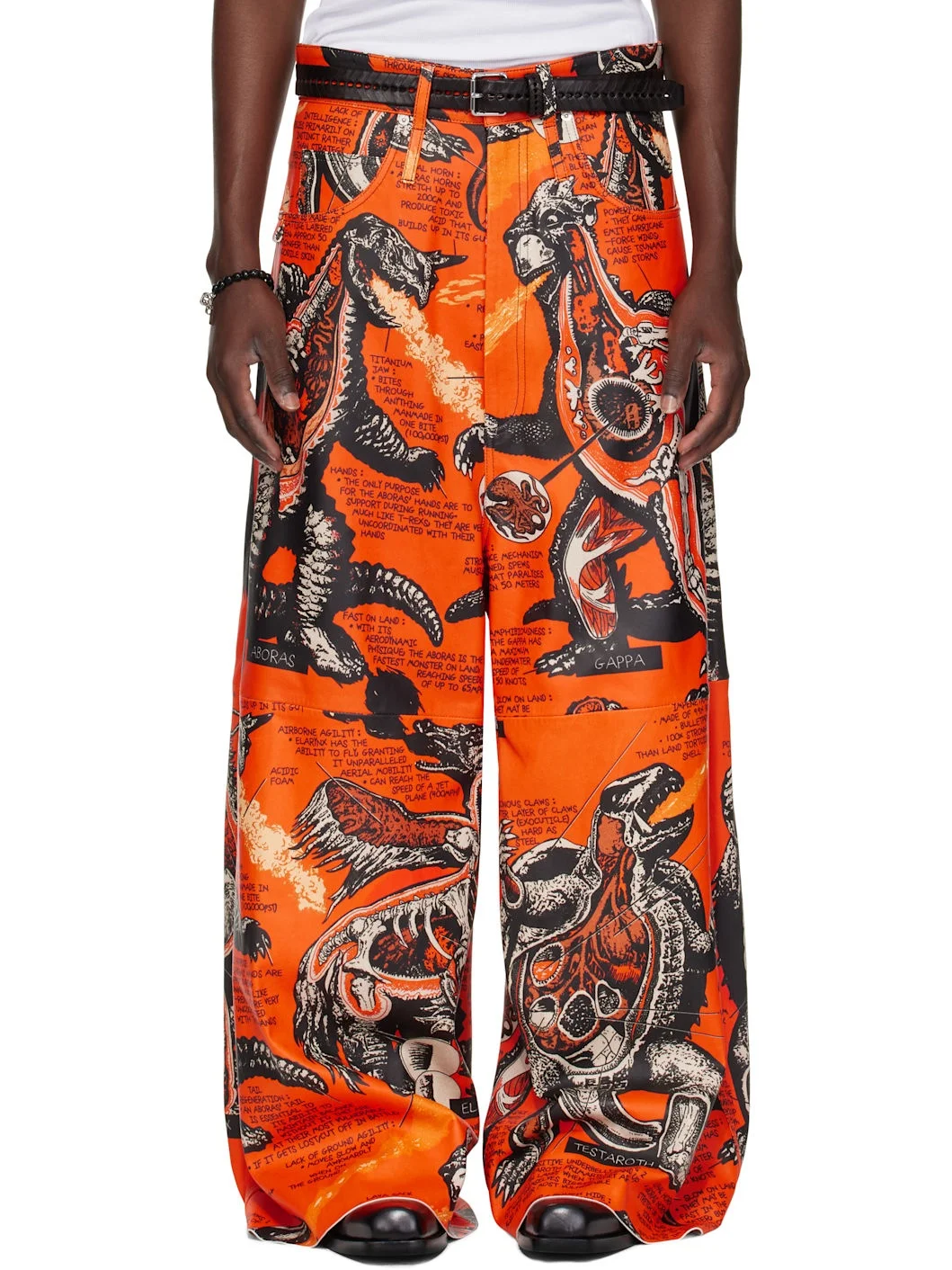 Orange Dumpster Leather Pants - 1