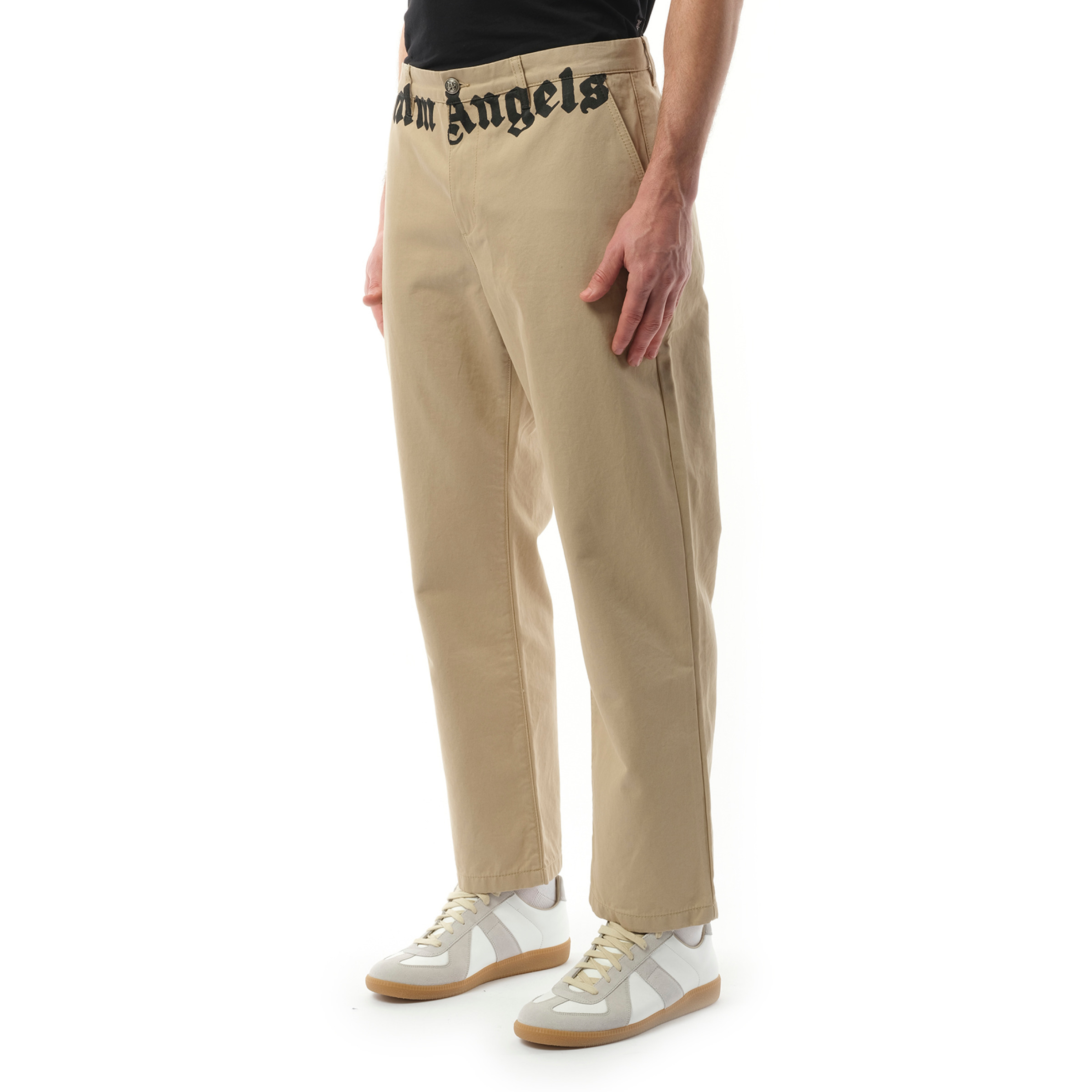 Classic Logo Chino Pants in Hazelnut/Off White - 4