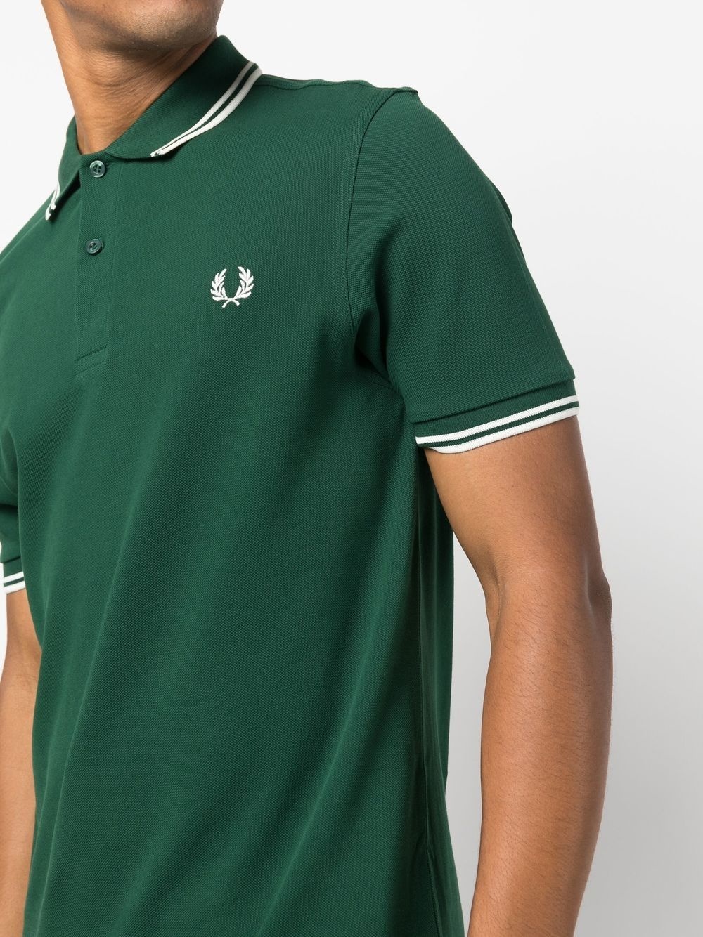 logo-embroidered cotton polo shirt - 5