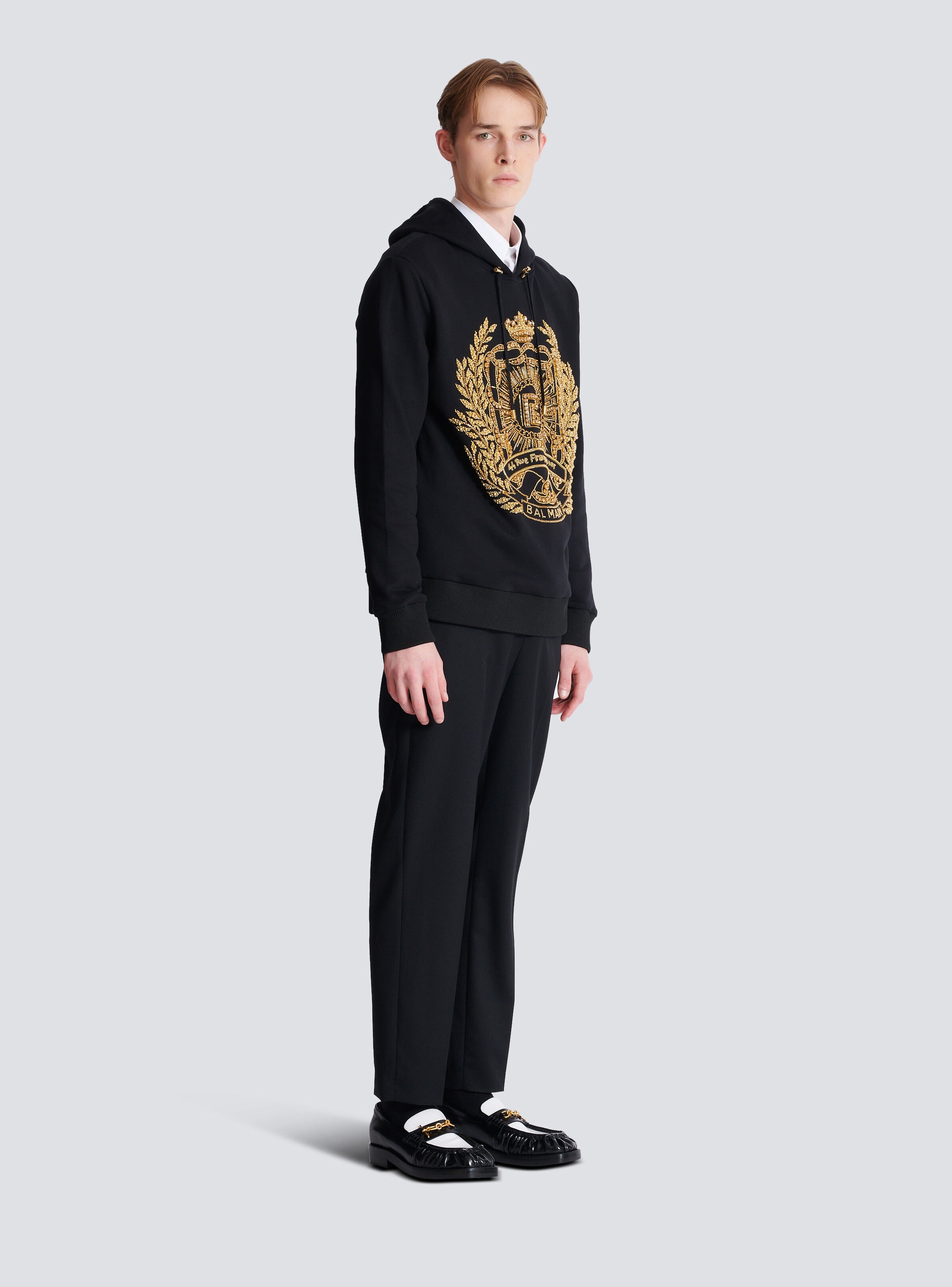 Balmain Écusson embroidered hoodie - 3