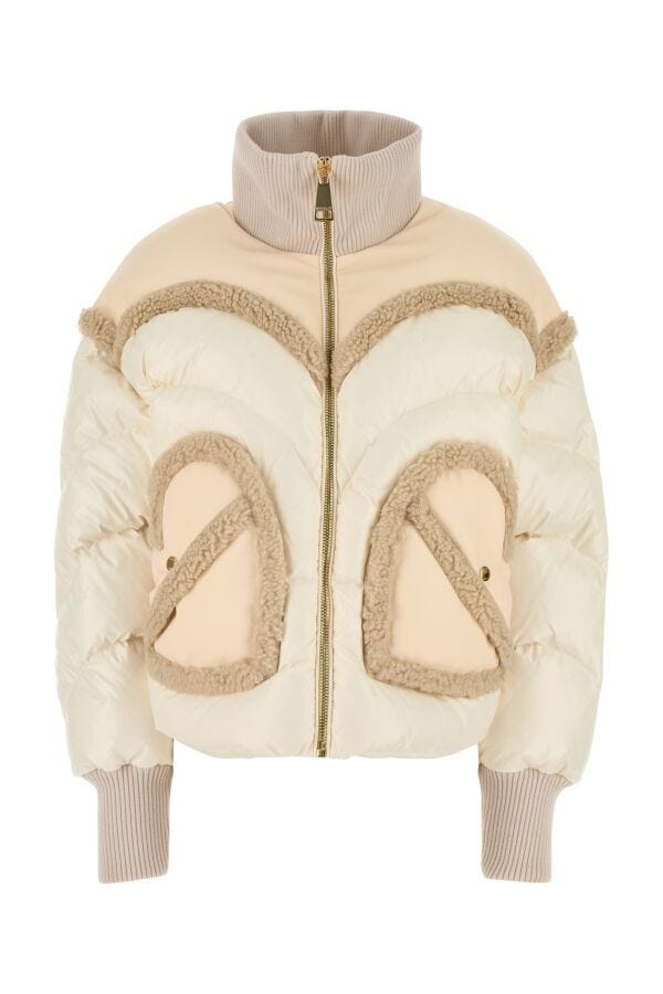 Khrisjoy Women Ivory Nylon Corazon Down Jacket - 1