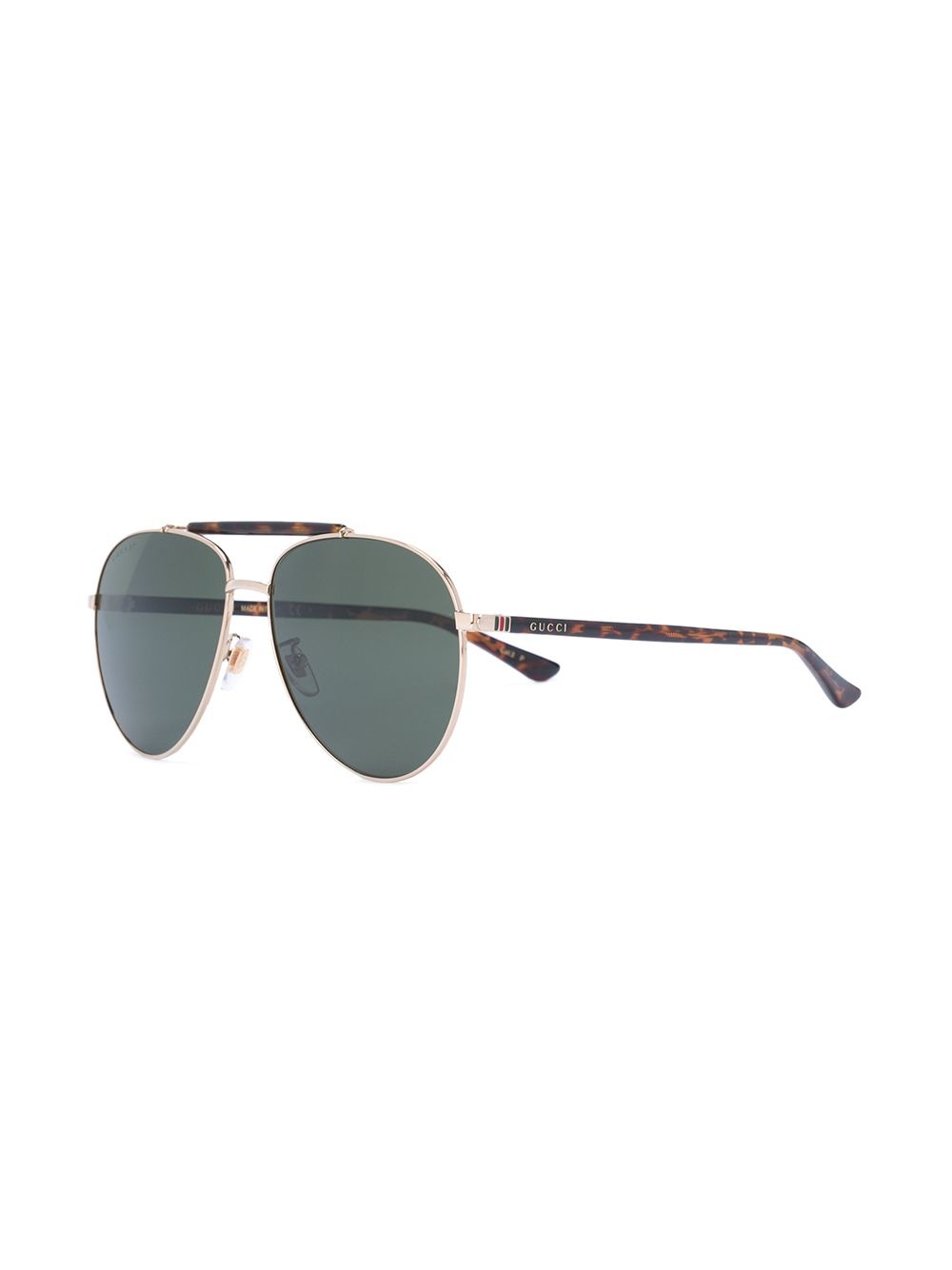 mixed material aviator sunglasses - 2