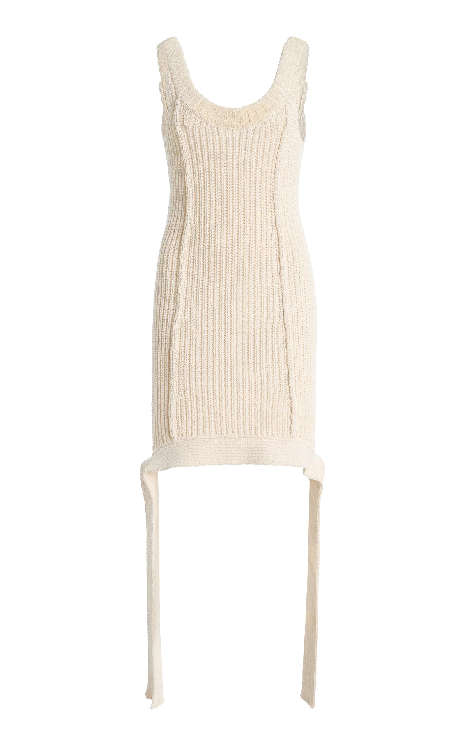 Obi Slip Cotton-Blend Mini Dress white - 1