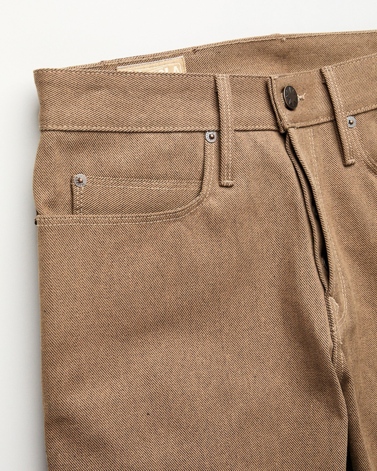 "Portola" 15oz Brown Selvedge Denim - Tapered Fit - 4