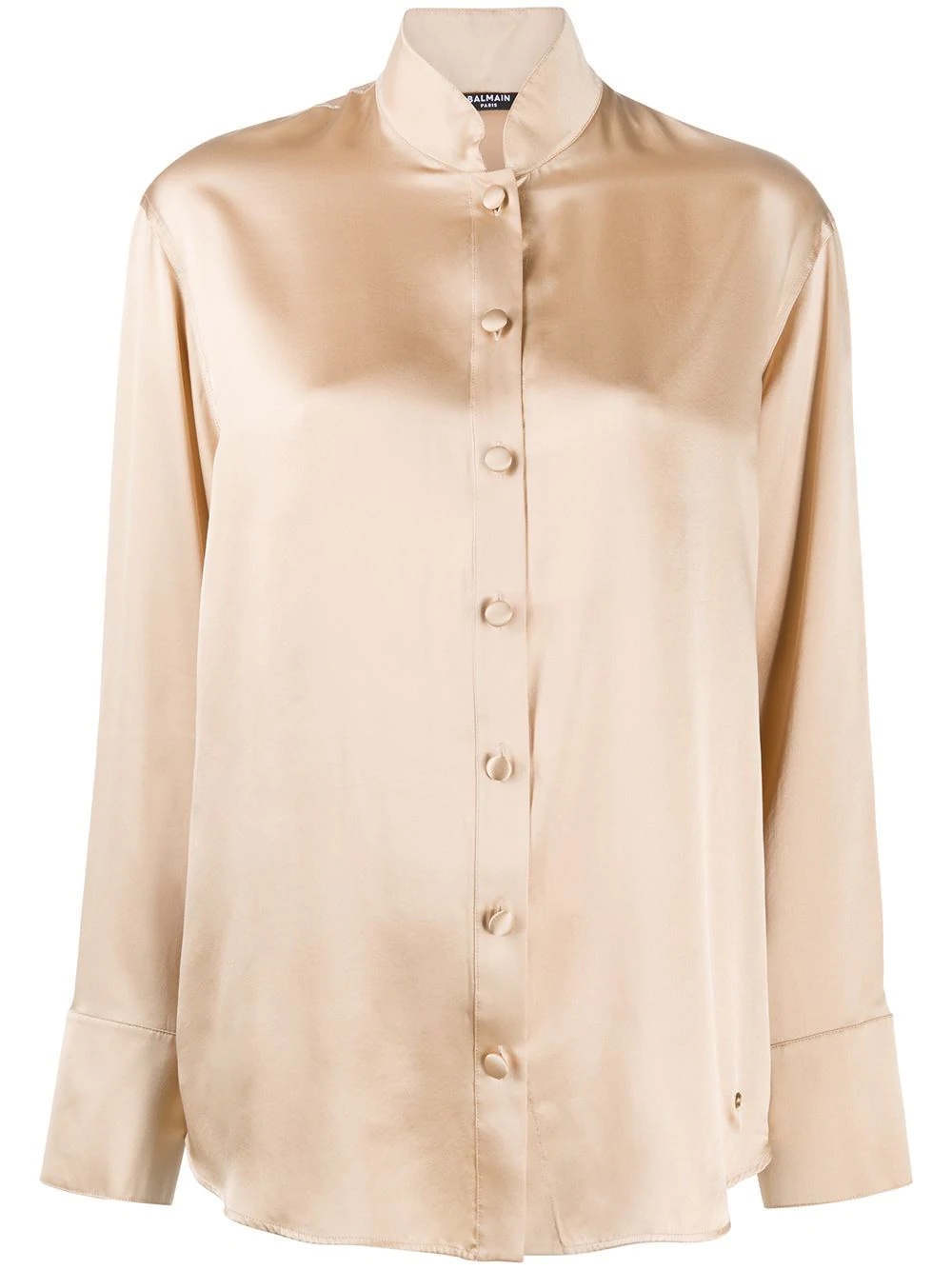 long-sleeved silk shirt - 1