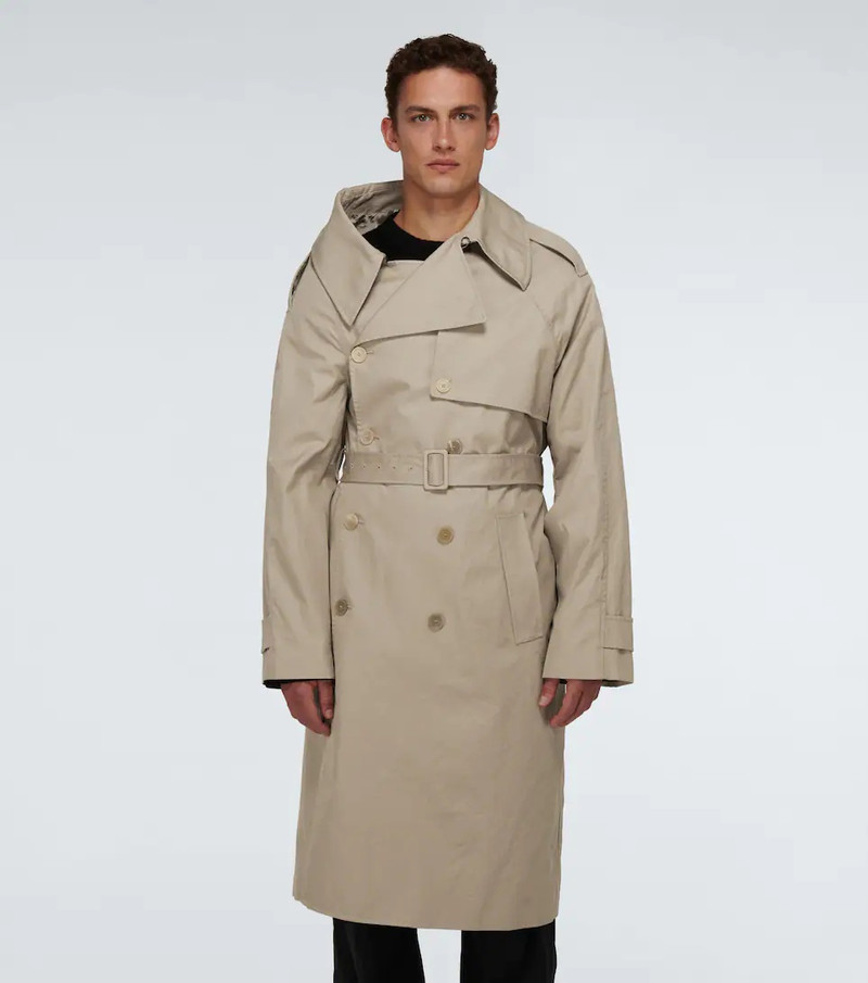 Off-shoulder Trench Coat in Beige 3