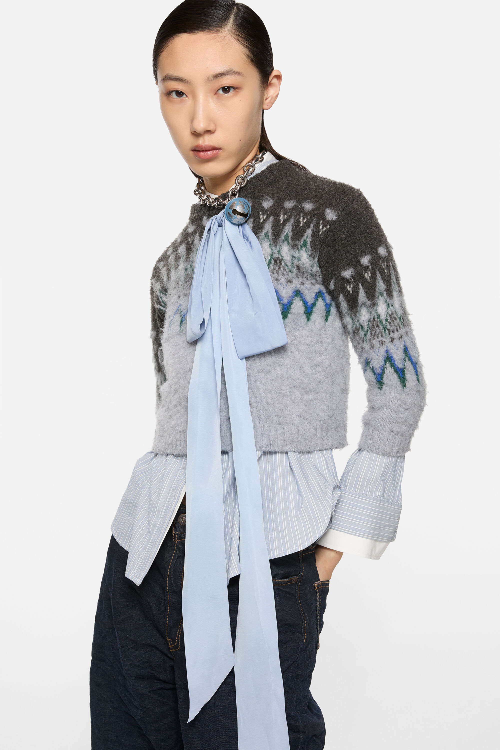 Crewneck knit - Multi grey - 4