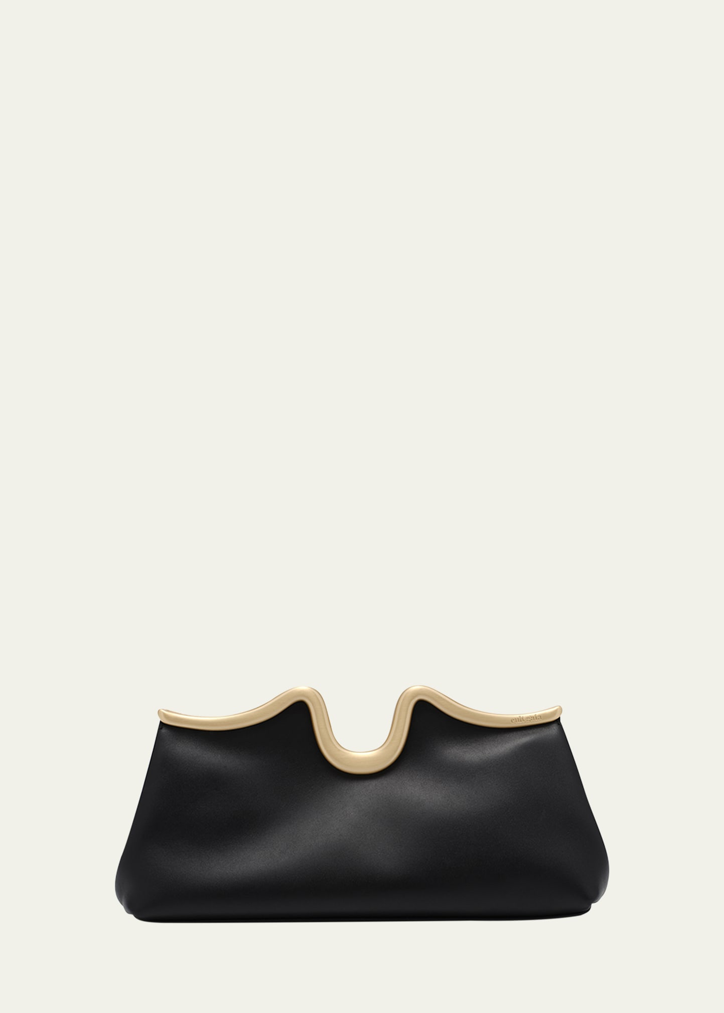 Valma Sculptural Leather Clutch Bag - 1