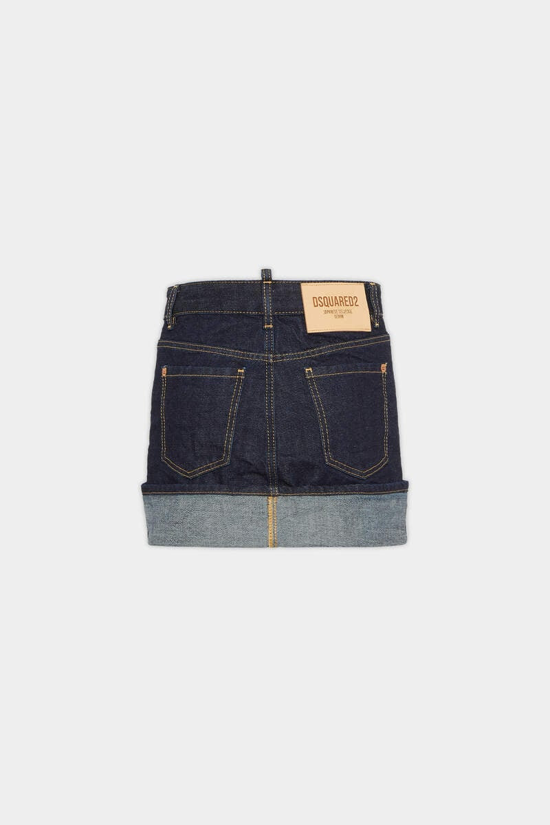 DARK CIMOSA DENIM MINI SKIRT - 2