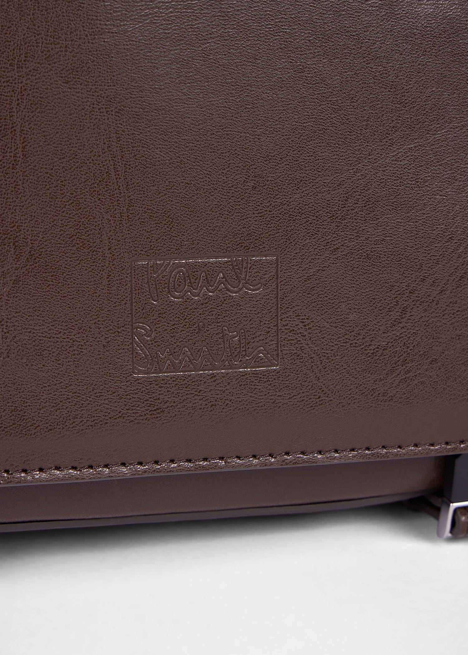 Small Brown Leather Messenger Bag - 5
