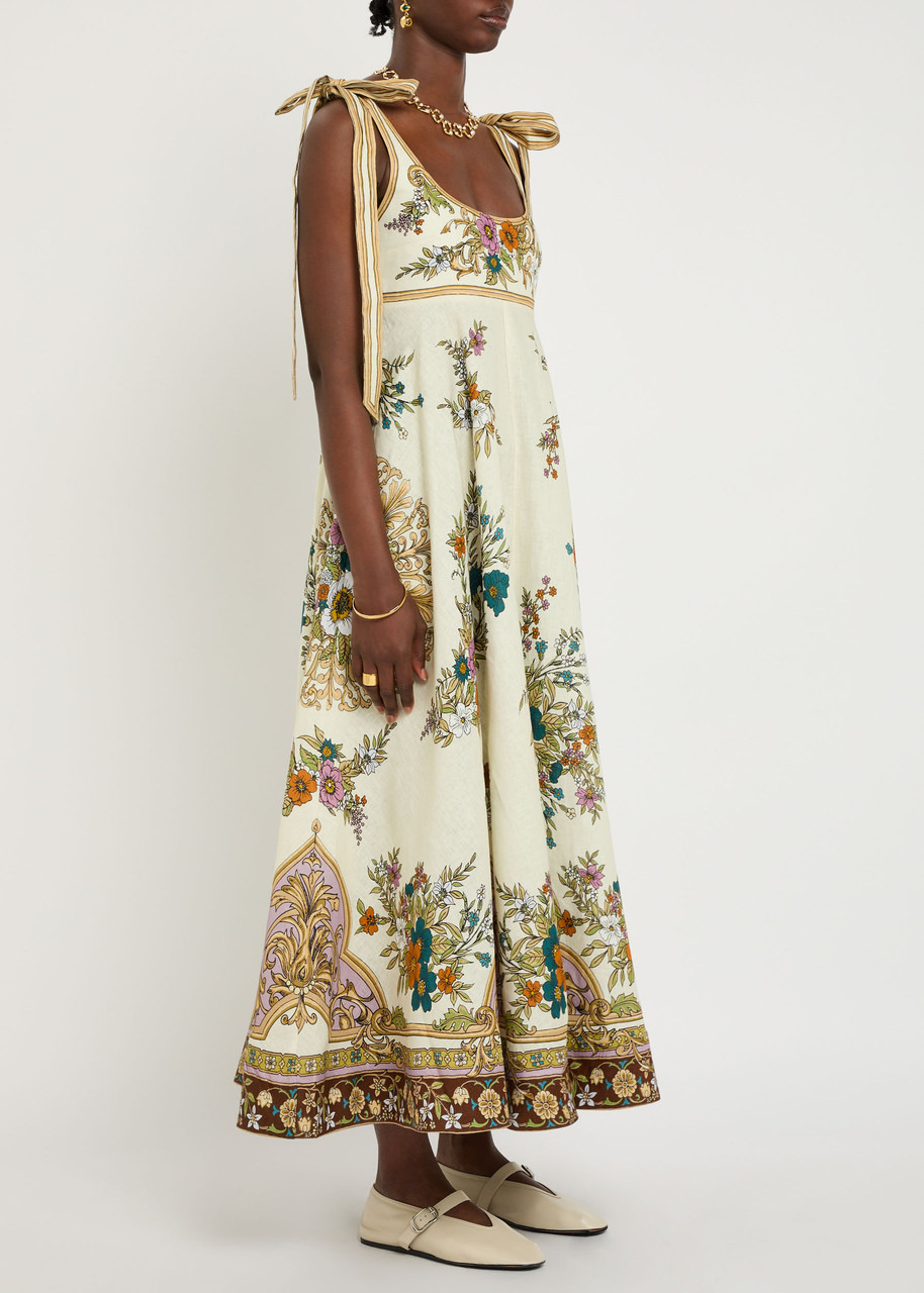 Alemais Antoinette Floral-print Linen Maxi Dress - 2