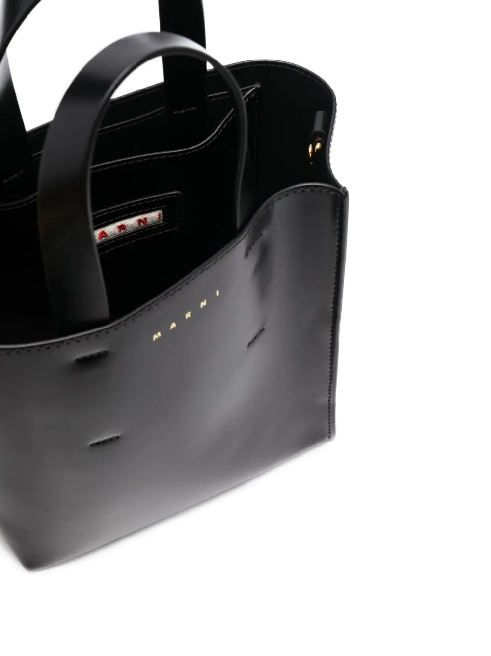 logo-detail leather tote bag - 6