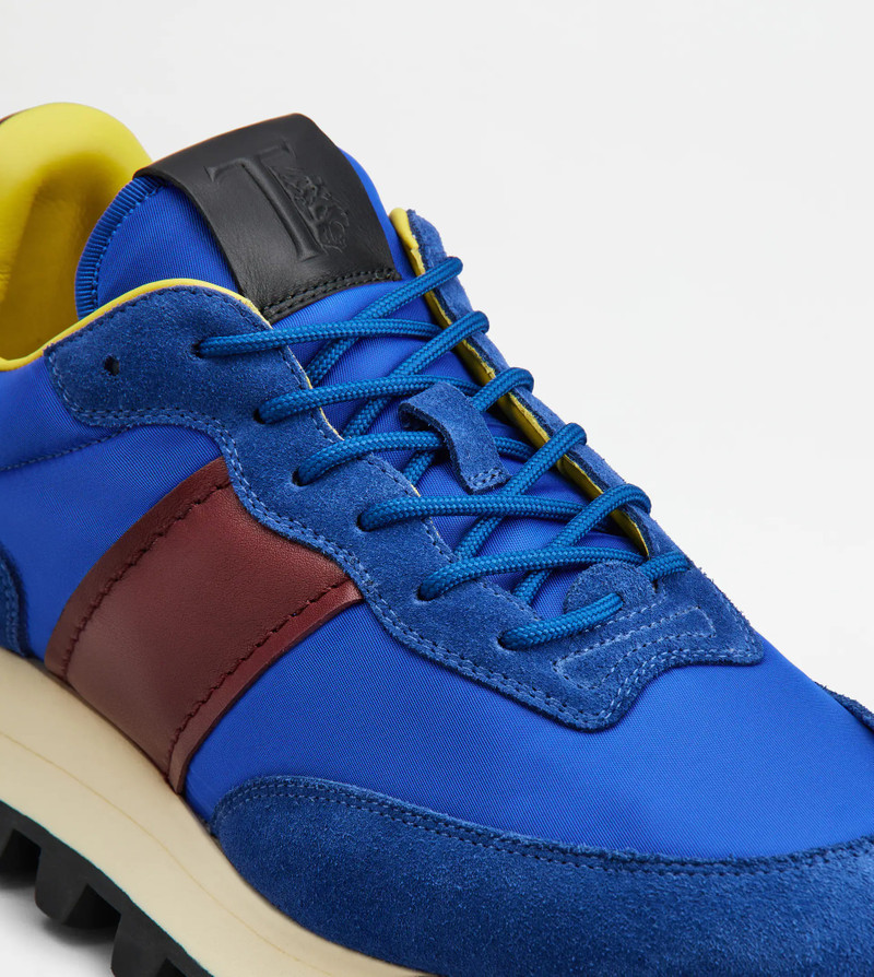 SNEAKERS TOD'S 1T IN SUEDE AND FABRIC - BLUE, BURGUNDY 6