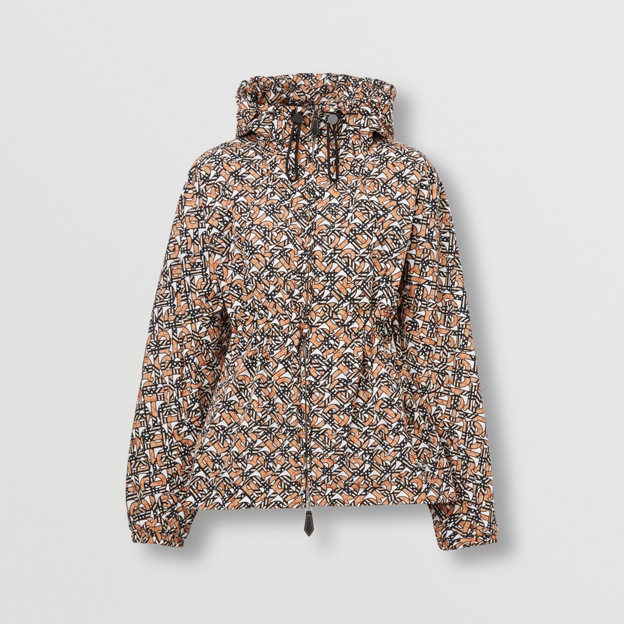 Monogram Print Nylon Hooded Jacket - 1