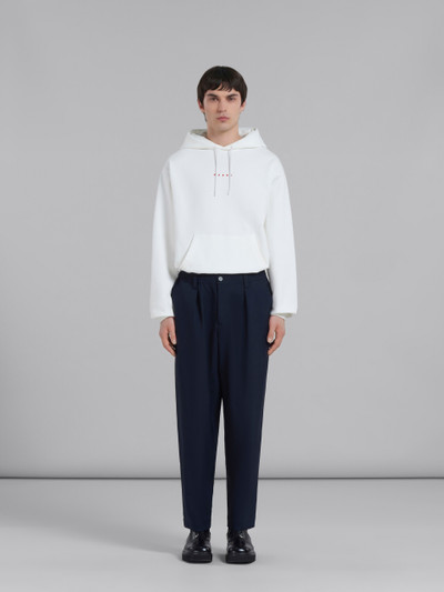 Marni BLUE CROPPED TROUSERS IN TROPICAL WOOL outlook