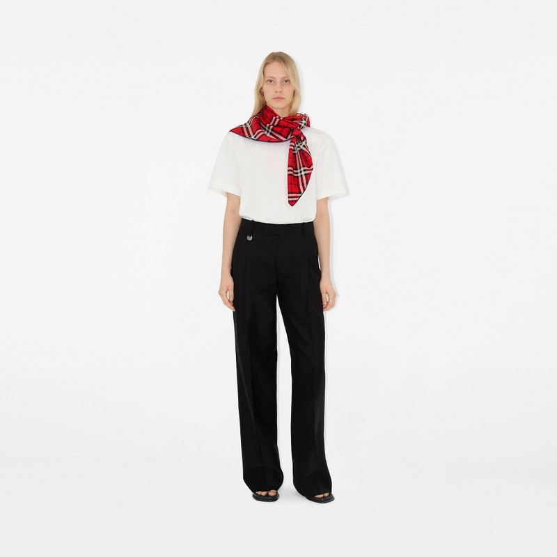 Check Silk Scarf 3