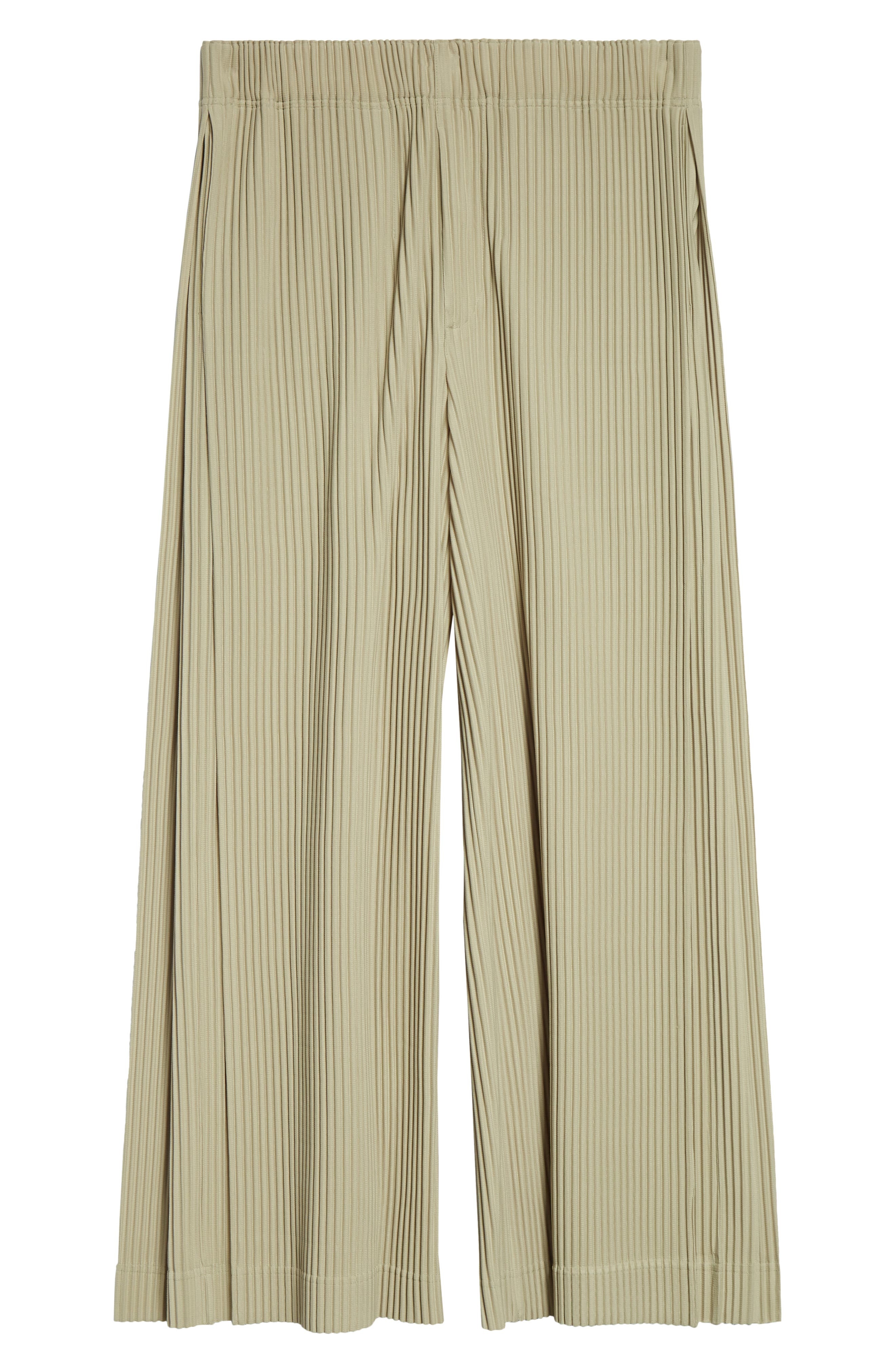 Homme Plissé Issey Miyake Monthly Colors May Pleated Wide Leg Pants in Dry Grass Green at Nordstrom - 6