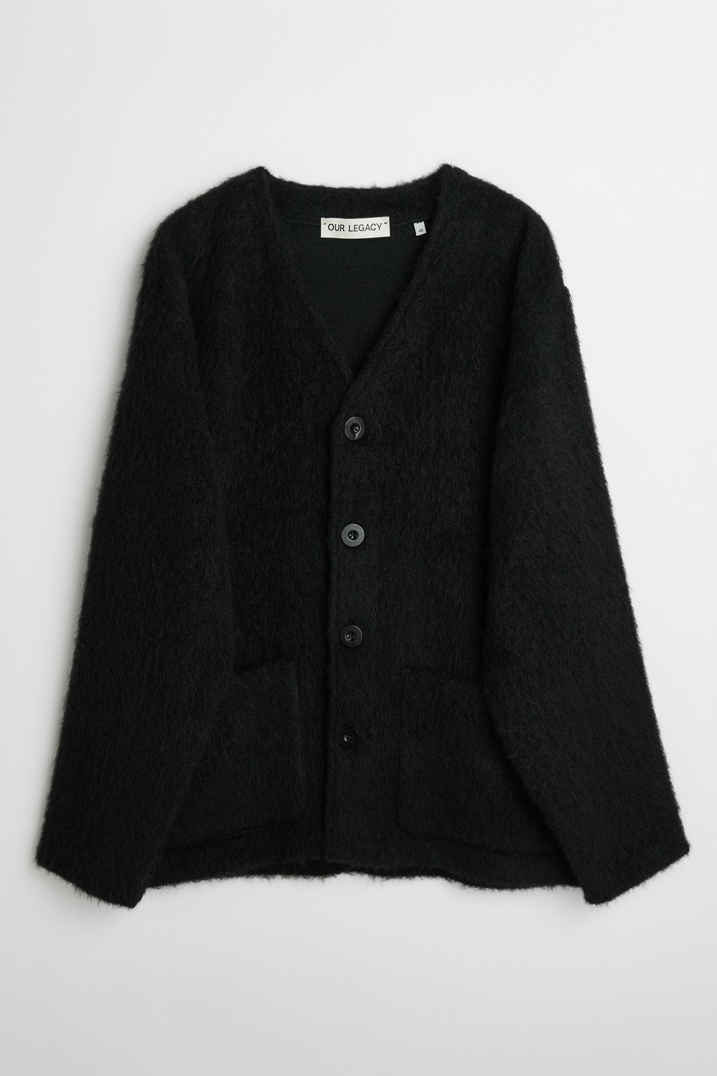 Cardigan Black Mohair - 1