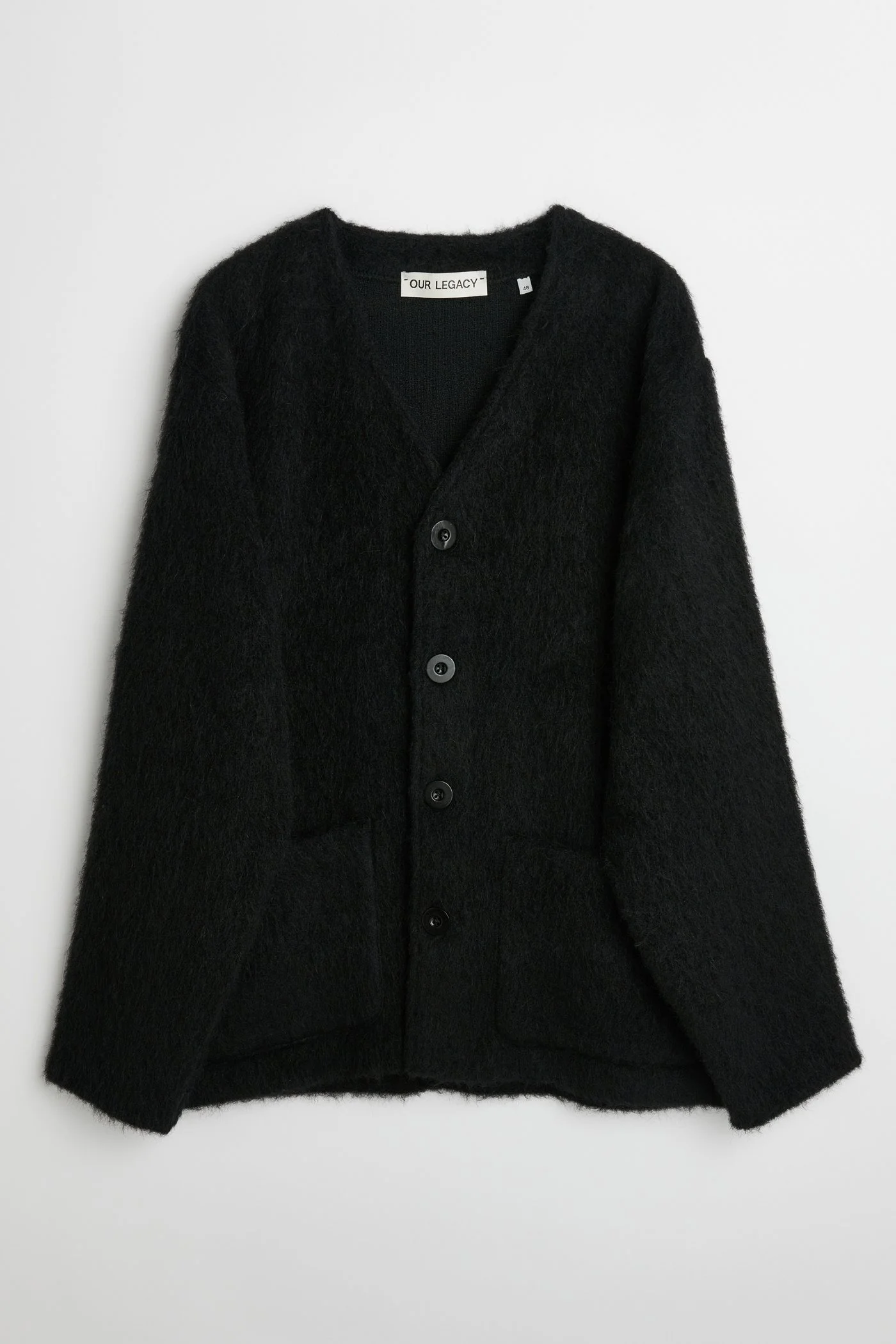 Cardigan Black Mohair - 1