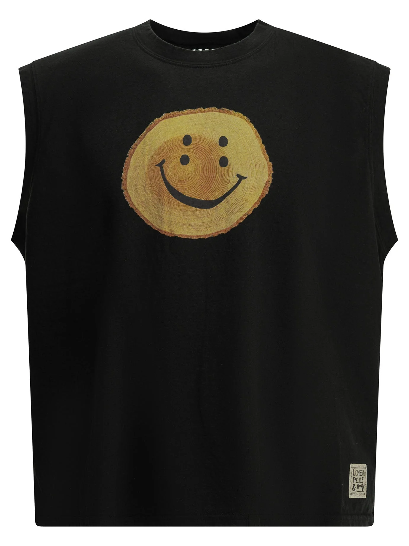 Kapital Tree Trunk Rainbow Crew-neck T-shirt Black - 1