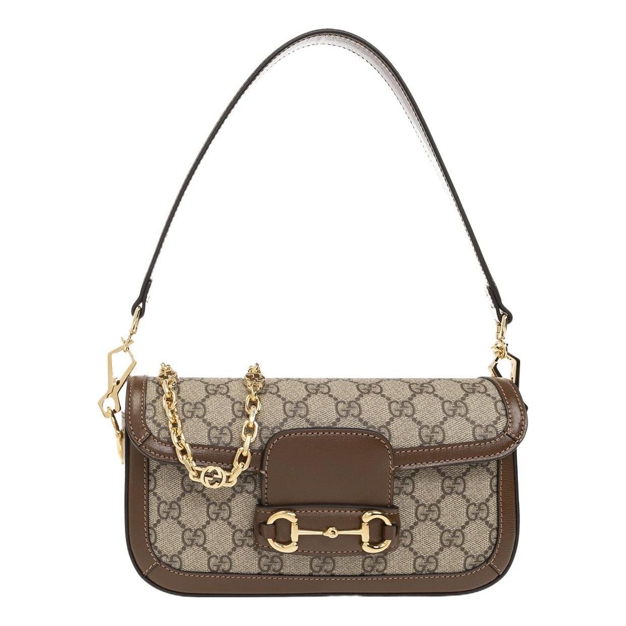 (WMNS) Gucci Horsebit 1955 Shoulder Bag 'Beige Ebony' 735178-92TCG-8563 - 1
