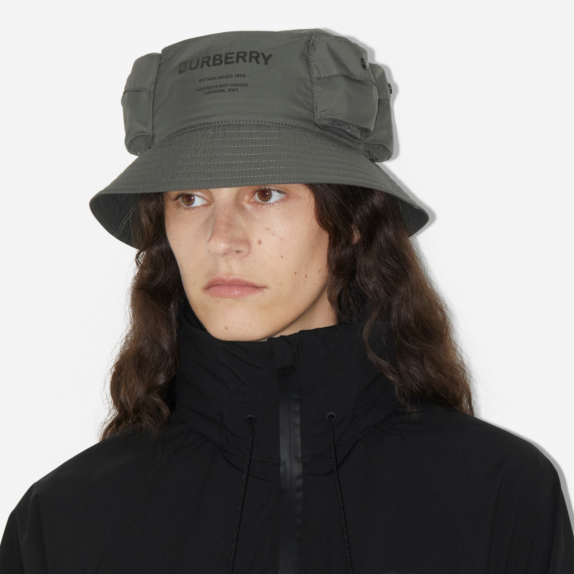 Horseferry Motif Nylon Bucket Hat - 4