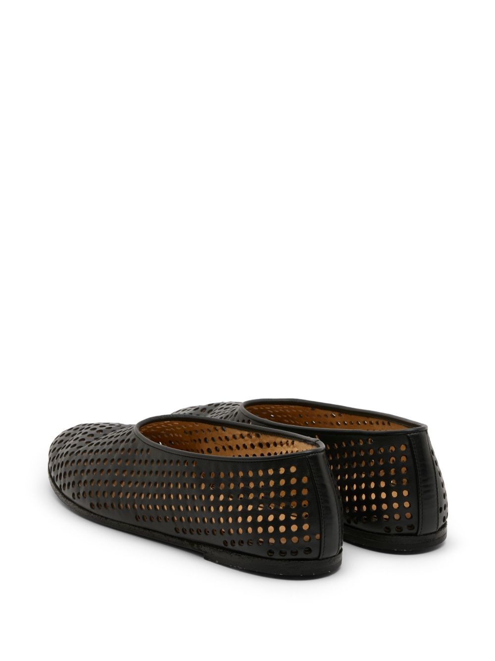 perforated ballerina shoes - 3